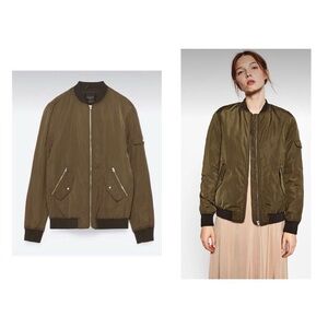 ZARA Olive Bomber Jacket